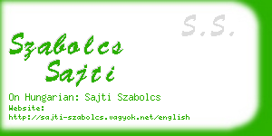 szabolcs sajti business card